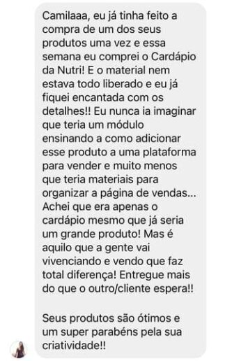 Depoimento 1- treinamento nutri que vende